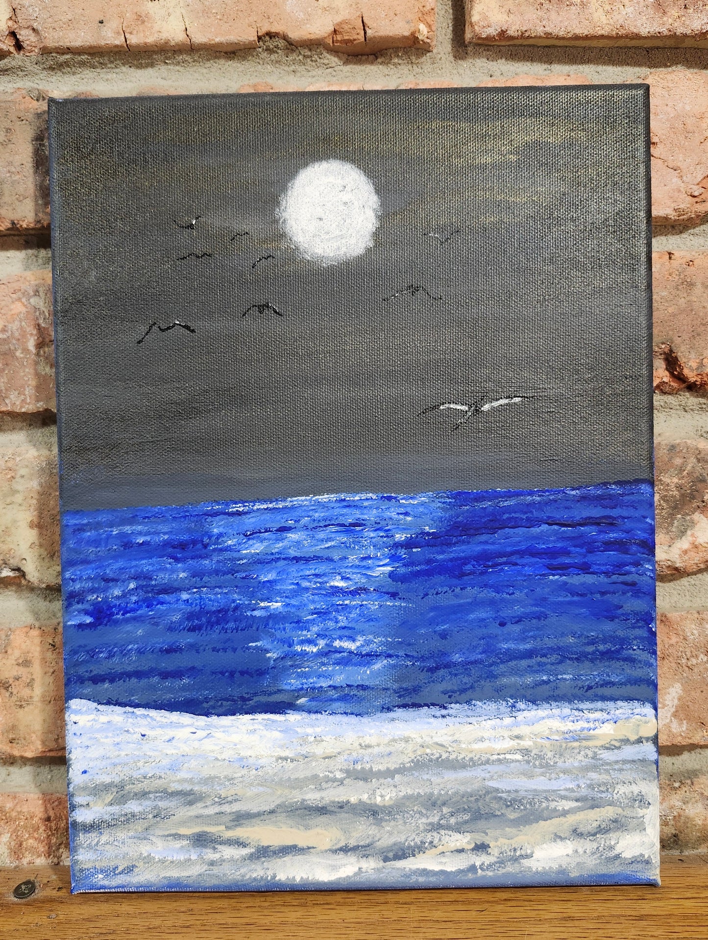 "Moonglow" (9 x 12 acrylic on canvas) by Clint Moseley
