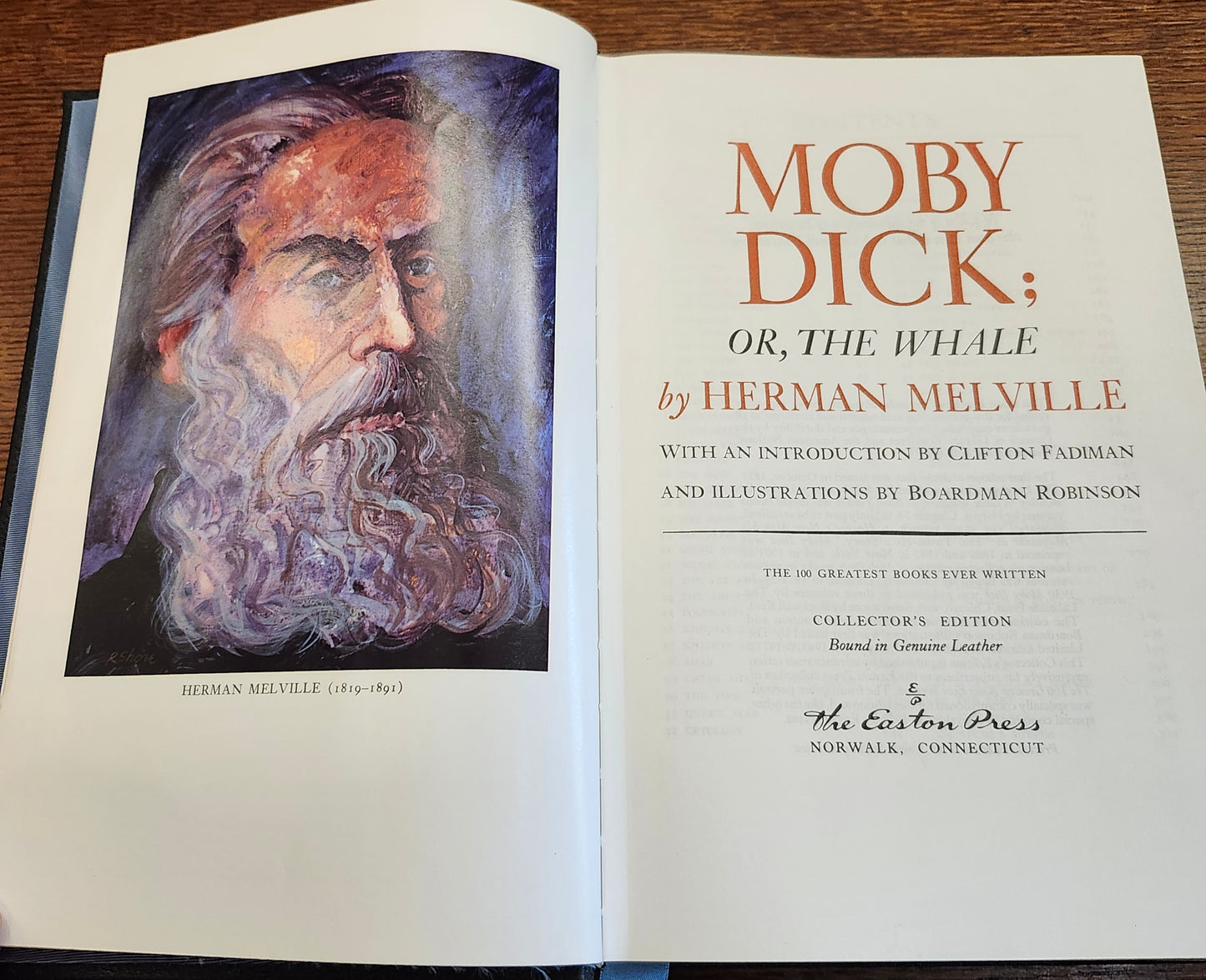 "Moby Dick" by Herman Melville -- Easton Press