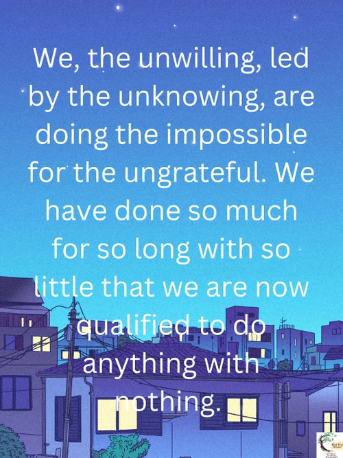 "We the Unwilling..." 18x24 in. Glossy Poster - Dead Tree Dreams Bookstore