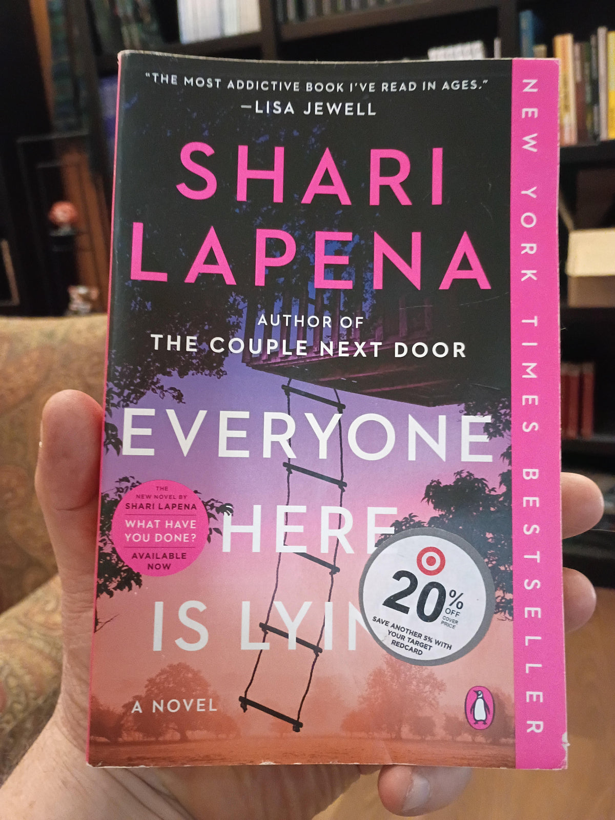 "Everyone Here is Lying" by Shari Lapena