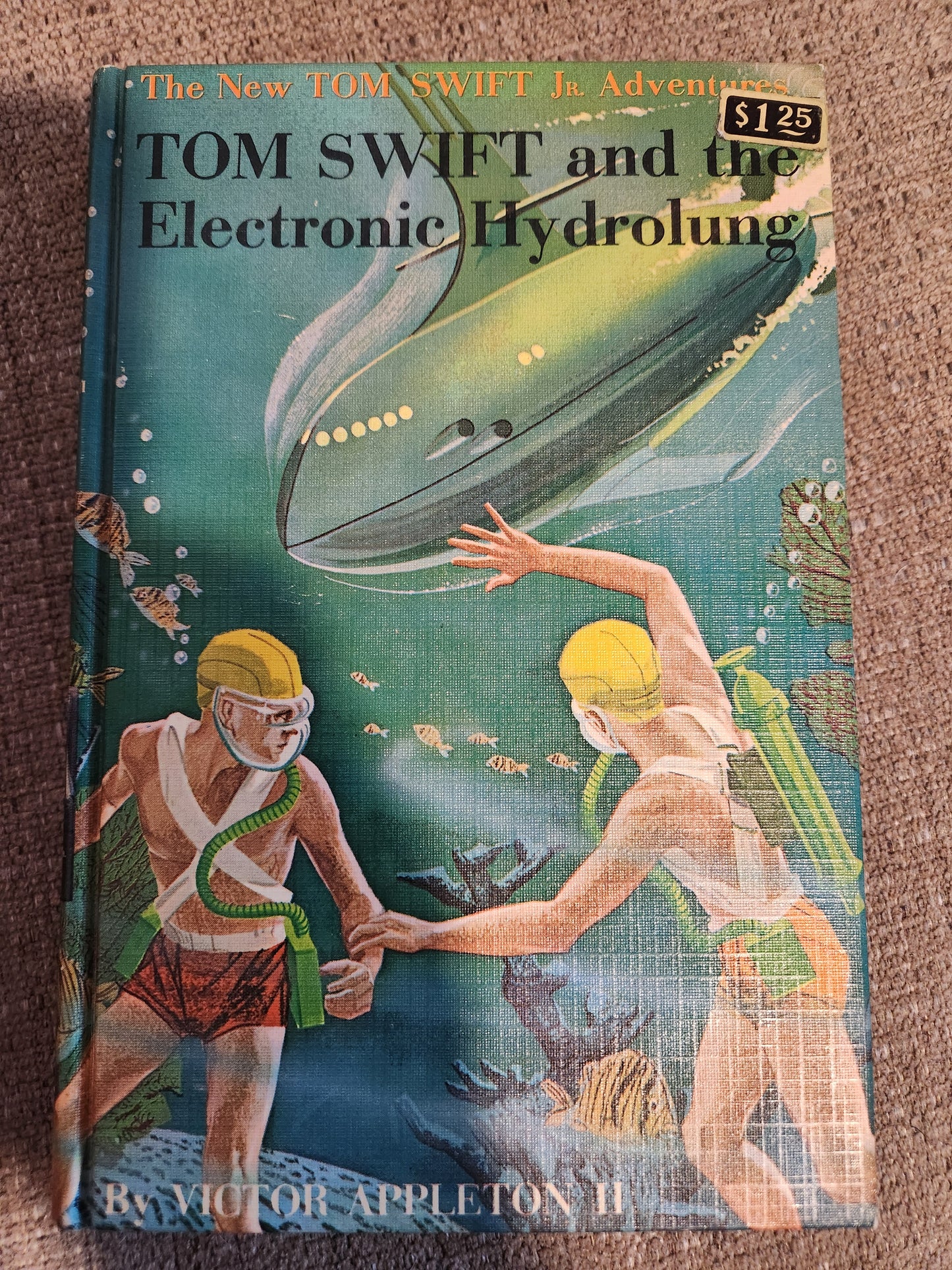 "Tom Swift and his Electronic Hydrolung", By Victor Appleton II (Blue spine)