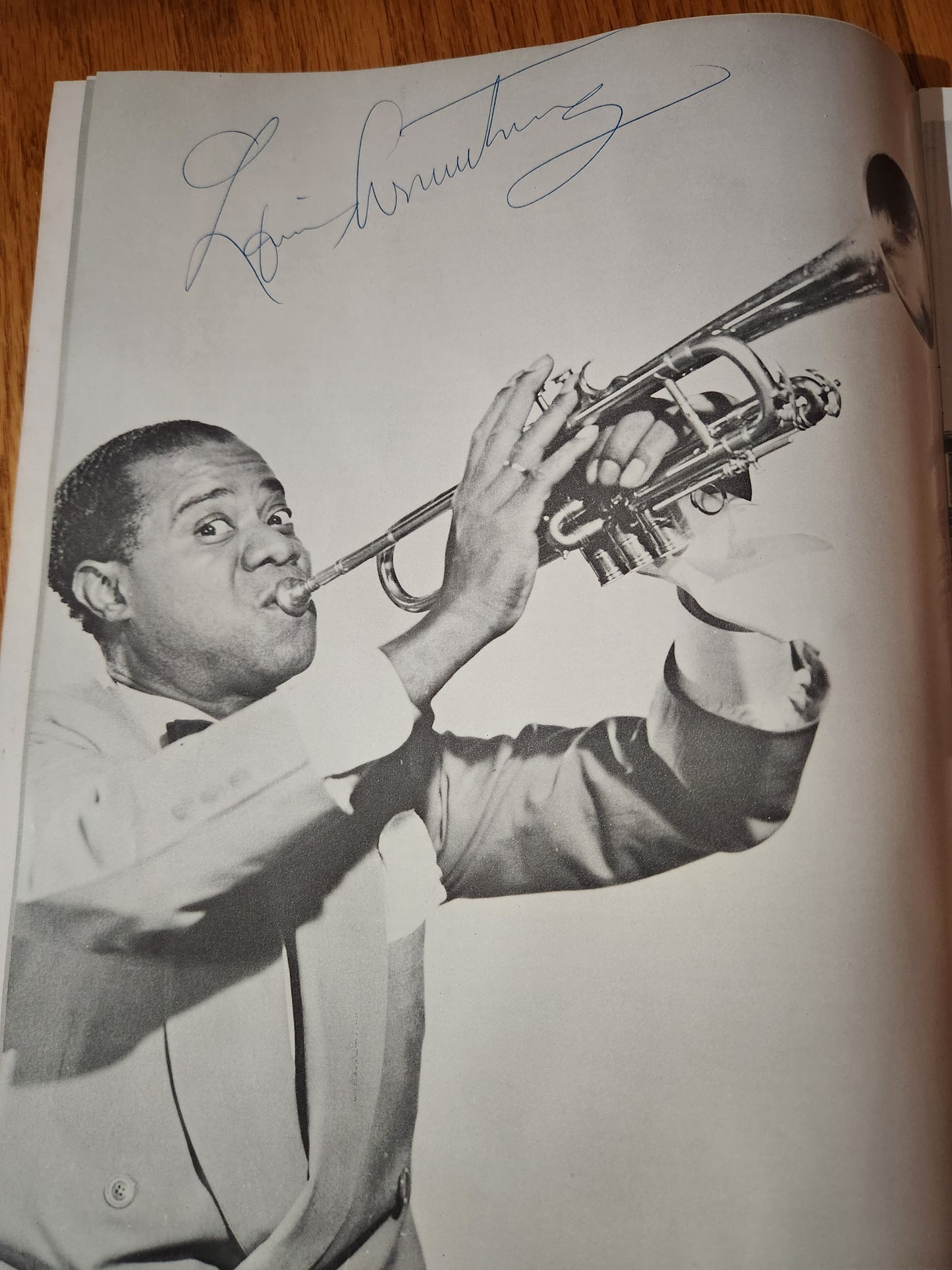 Louis Armstrong concert program signed - Dead Tree Dreams Bookstore