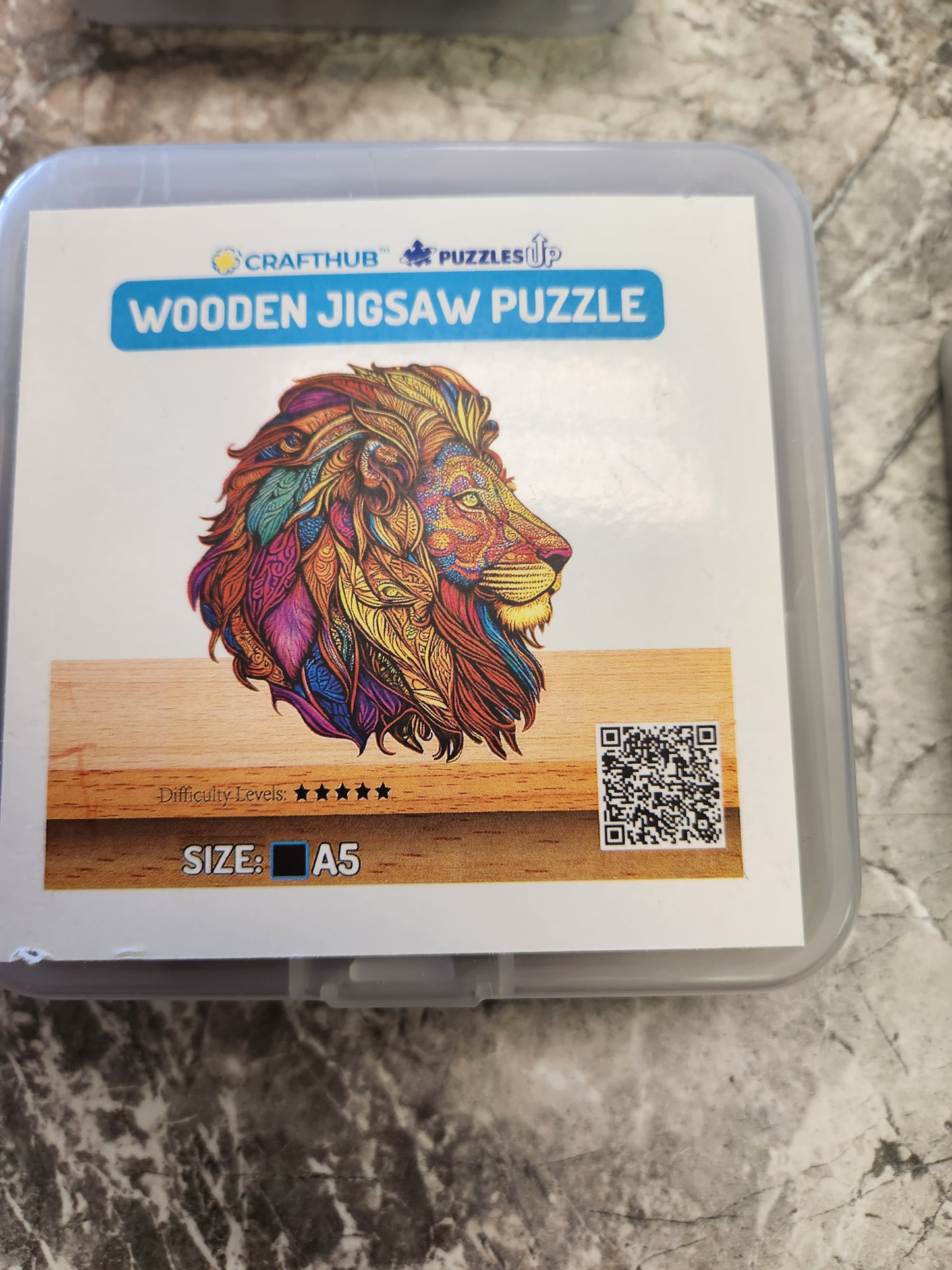 Craft-Hub Wooden Jigsaw Puzzle - Lion, Blue Peacock, Purple Peacock - Dead Tree Dreams Bookstore