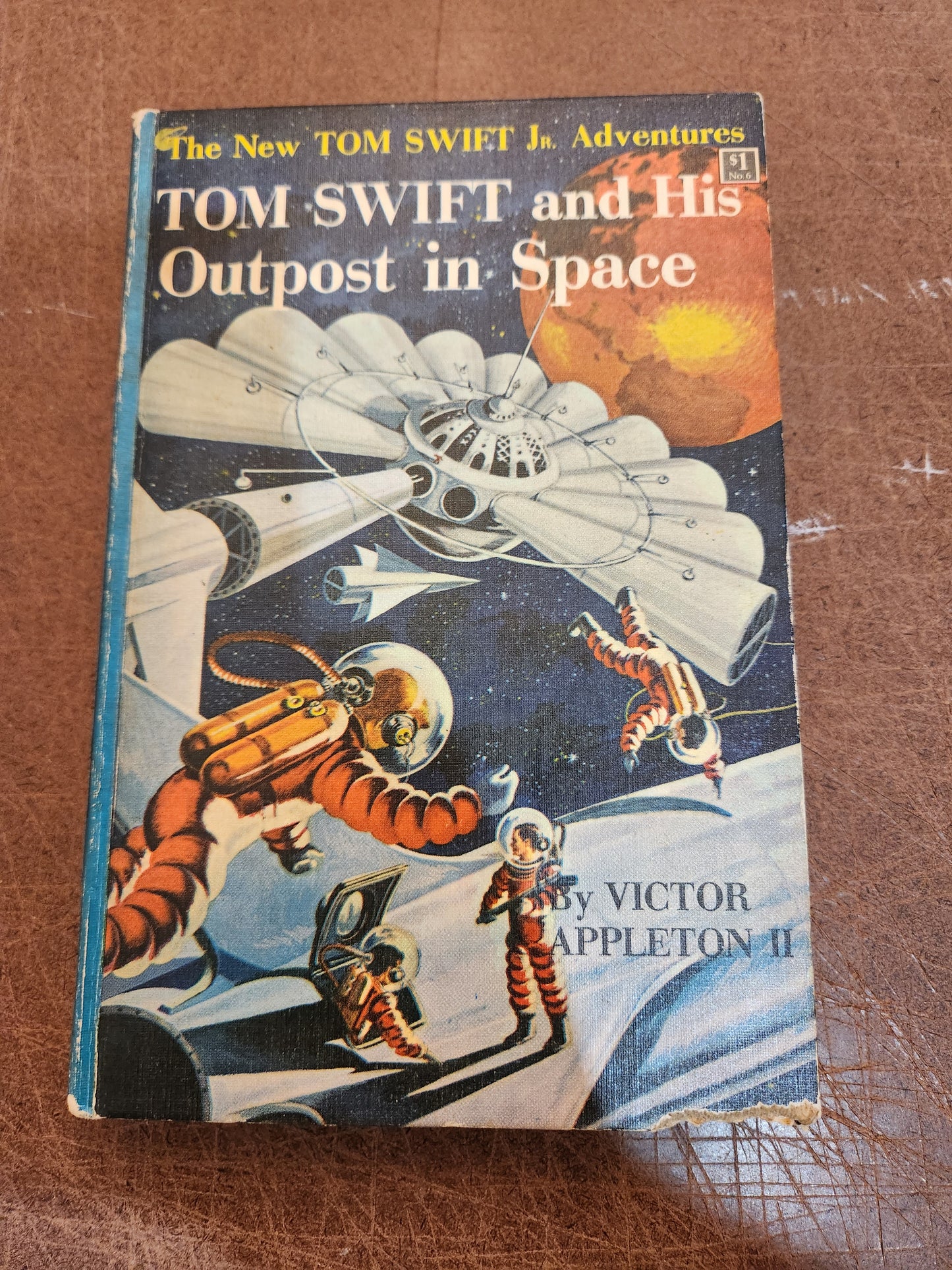 "Tom Swift and His Outpost in Space" by Victor Appleton II (Blue Spine)