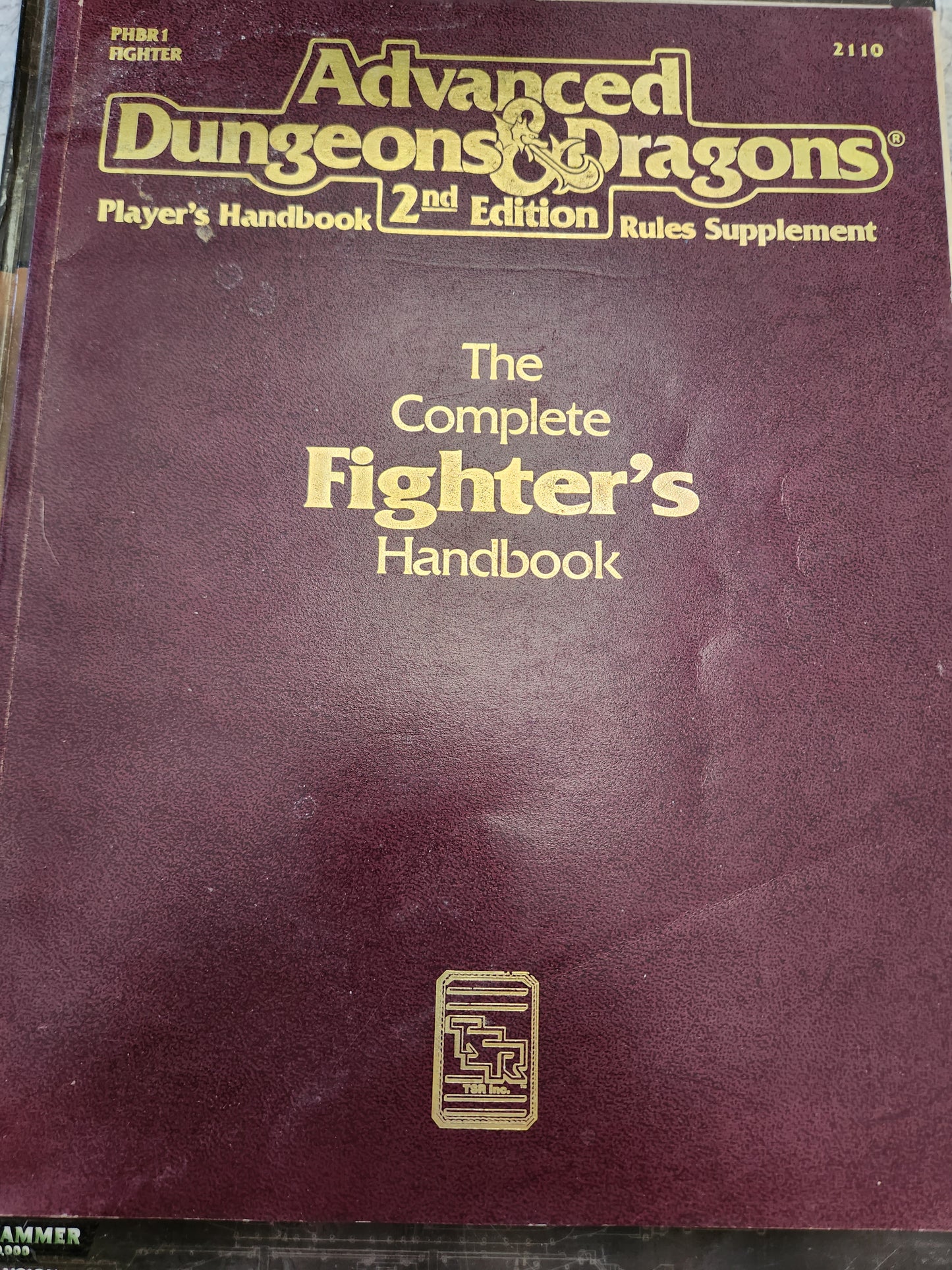 PHBR1 THE COMPLETE FIGHTER'S HANDBOOK 1991 2nd print AD&D 2nd Edition