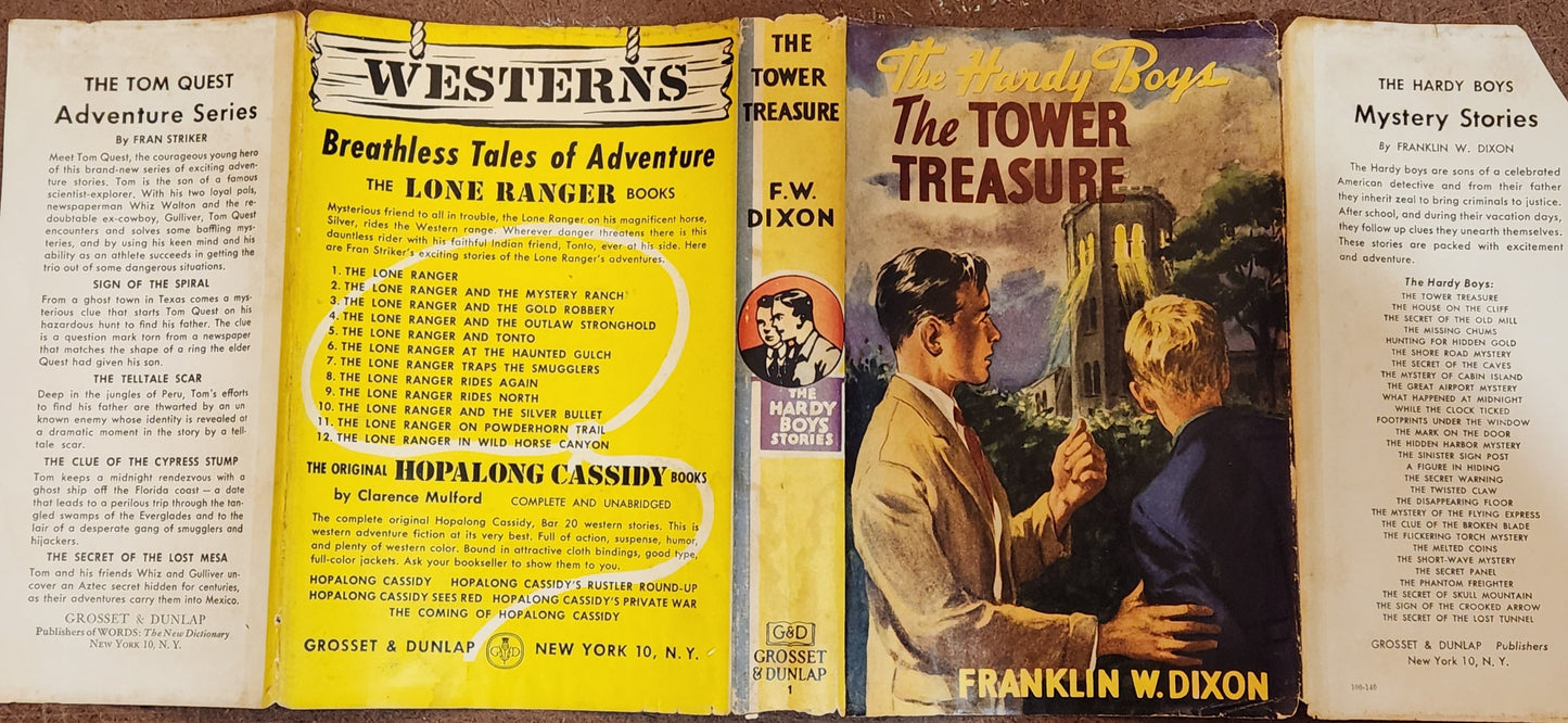 The Hardy Boys #1 The Tower Treasure --1950 B-34-- Franklin W. Dixon