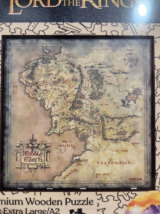 LOTR Wooden "Map of Middle Earth" jigsaw puzzle