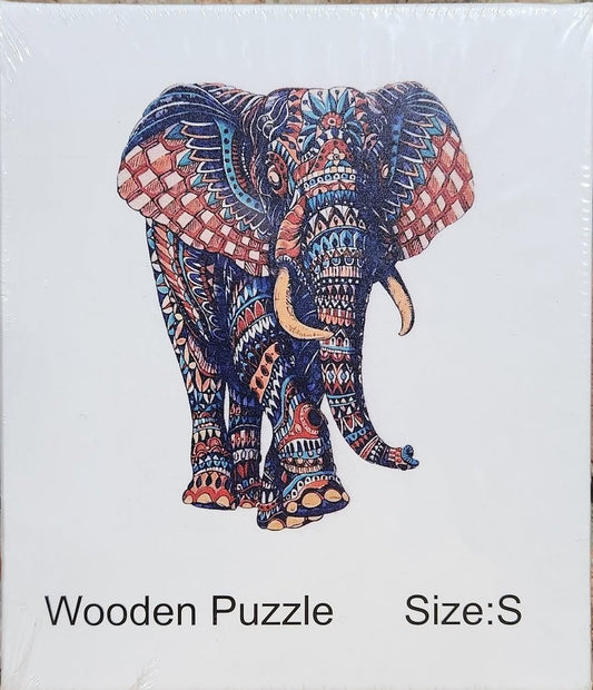 Wooden Elephant Jigsaw Puzzle