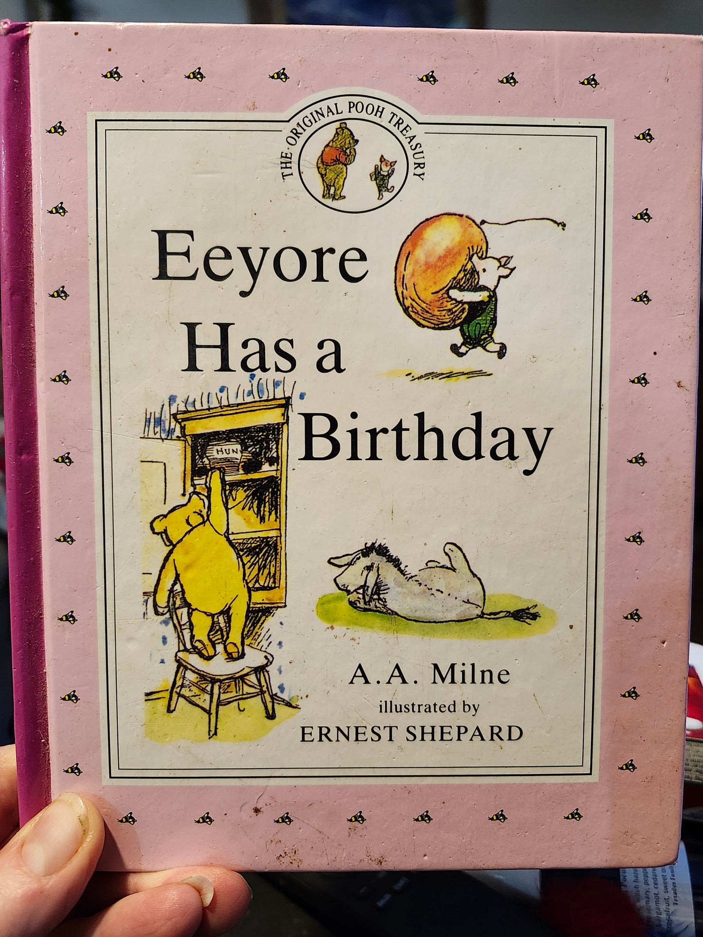 "Eeyore Has a Birthday" by A. A. Milne (author), Ernest Shepard (illustrator)