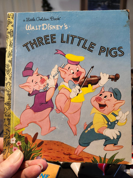 "Walt Disney's Three Little Pigs" -- Hardcover -- Little Golden Book