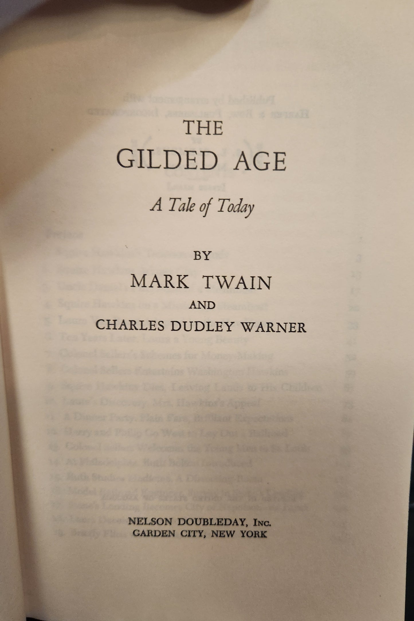 "The Gilded Age" by Mark Twain Hardcover, No DJ