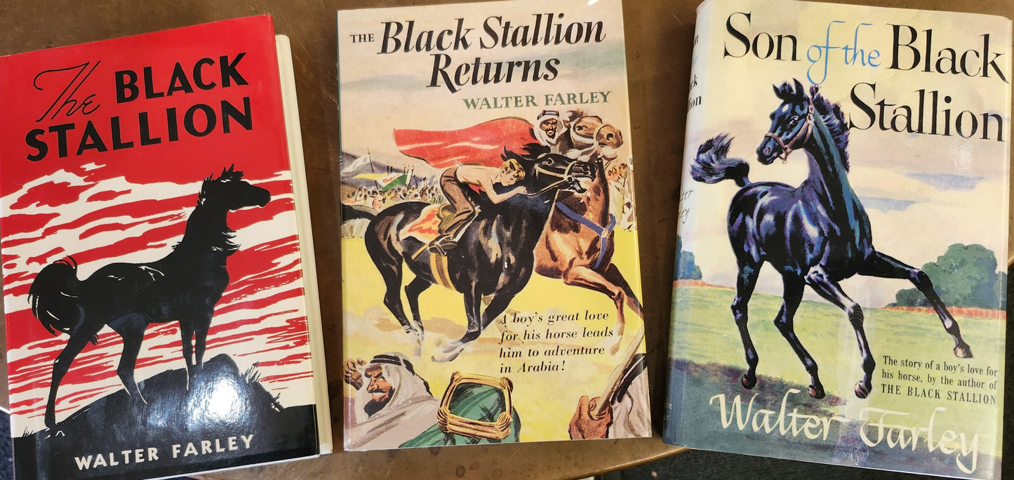 "The Black Stallion series Books One, Two, And Three by Walter Farley, Hardcover