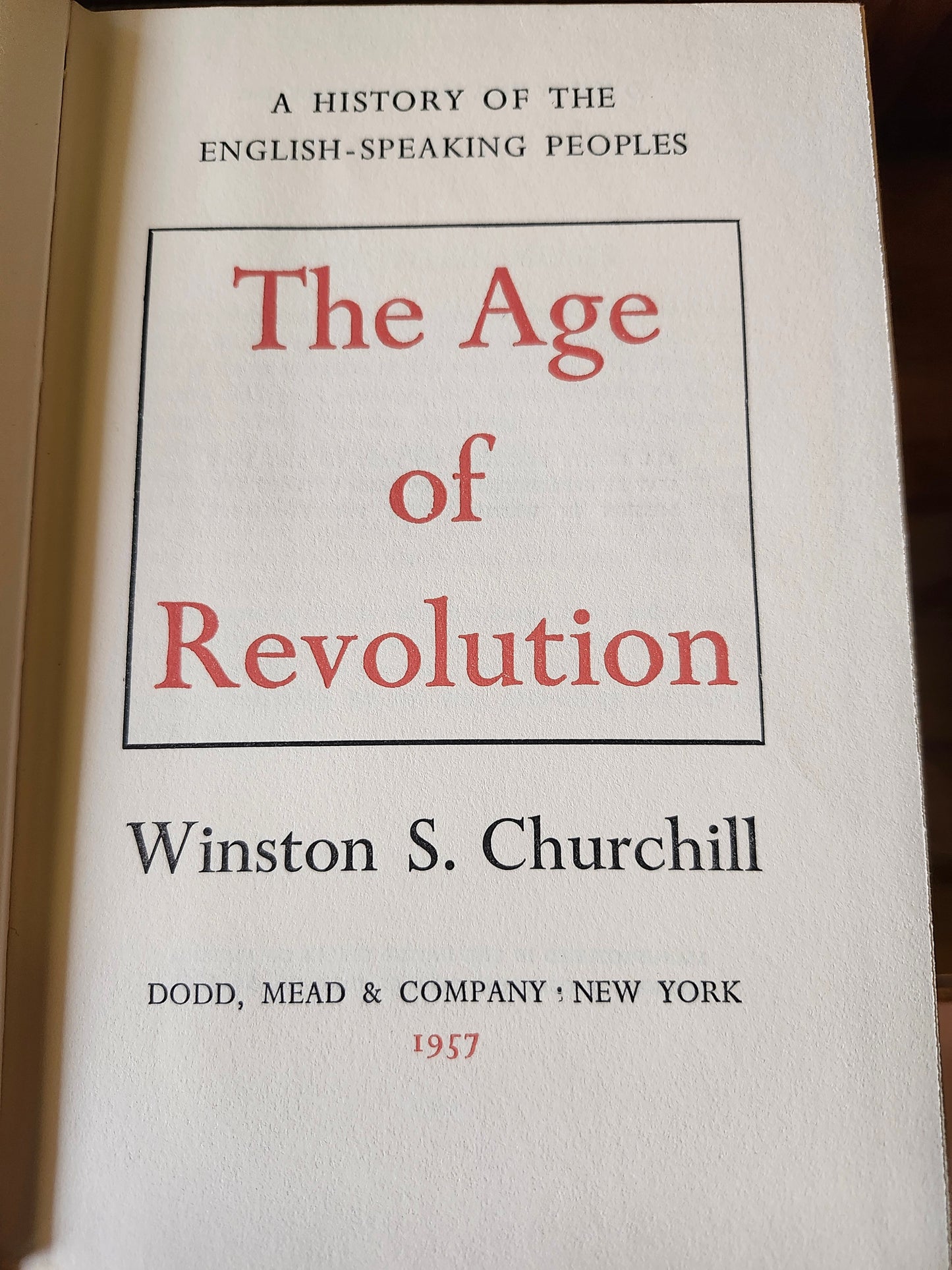 "A History of The English Speaking Peoples" by Winston Churchill (4-volume set)