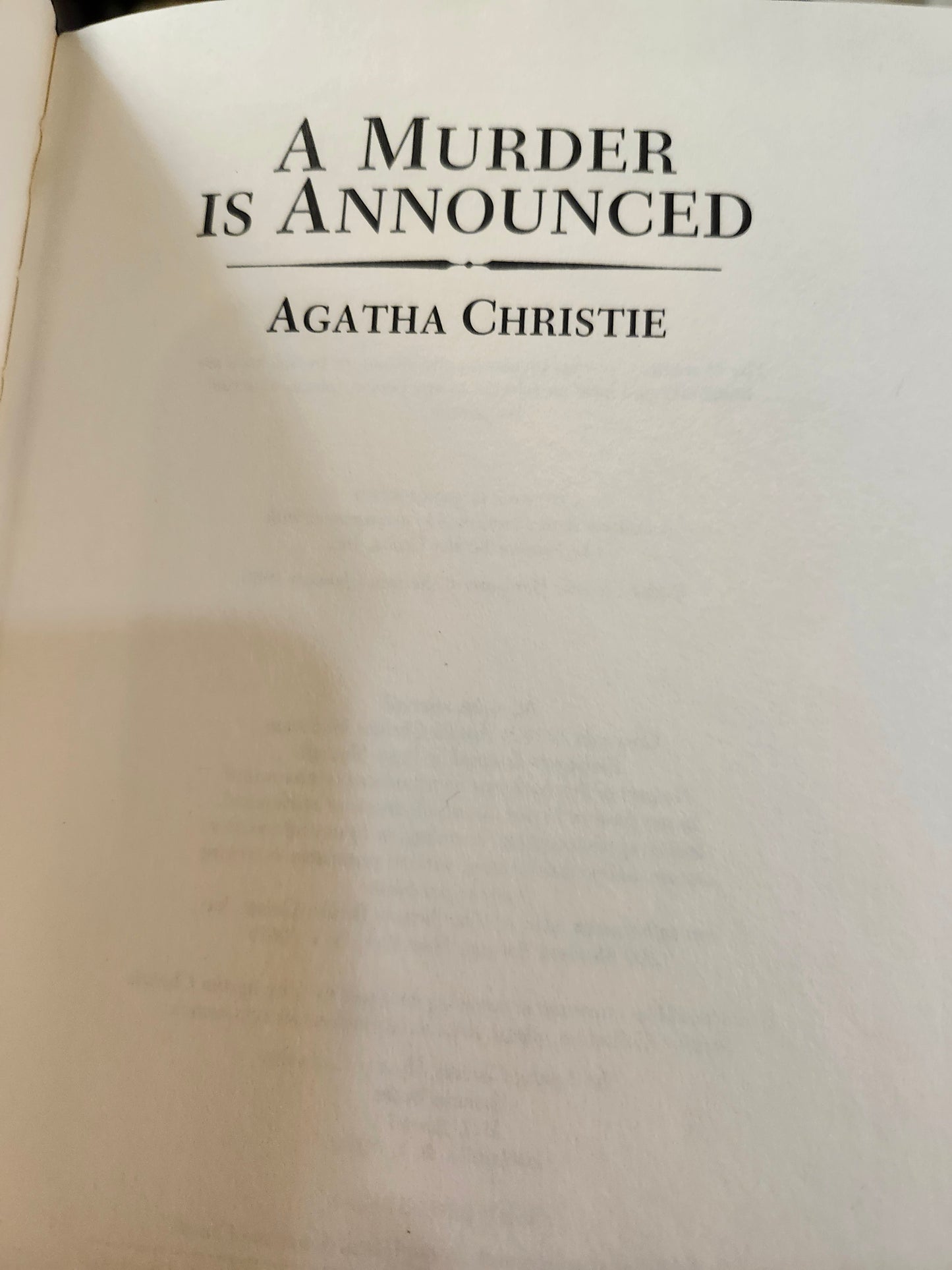 "A Murder is Announced: The Agatha Christie Mystery Collection" by Agatha Christie