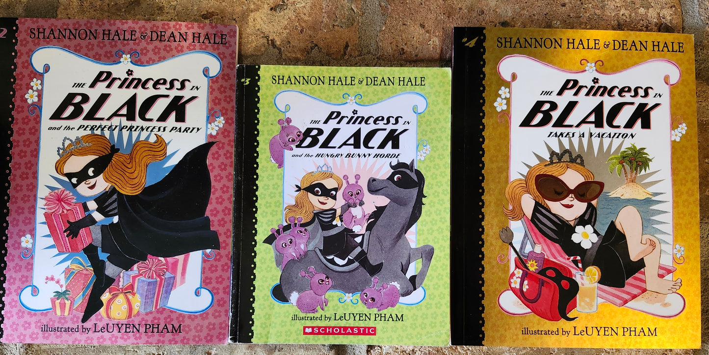 "The Princess in Black and the Hungry Bunny Horde" (Book 3 of 11) by Shannon Hale, Dean Hale (authors), LeUyen Pham (illustrator)