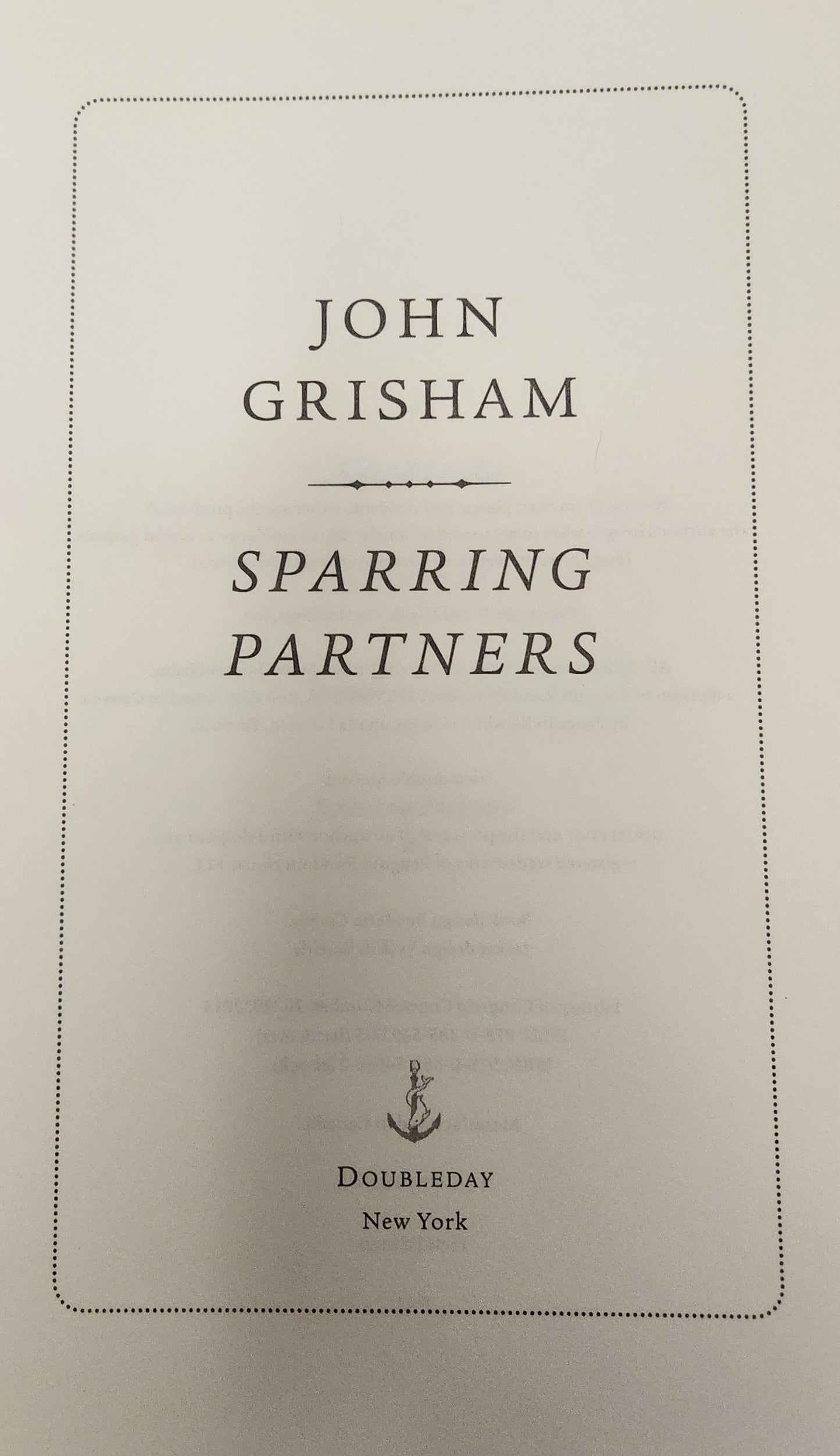 Sparring Partners by John Grisham