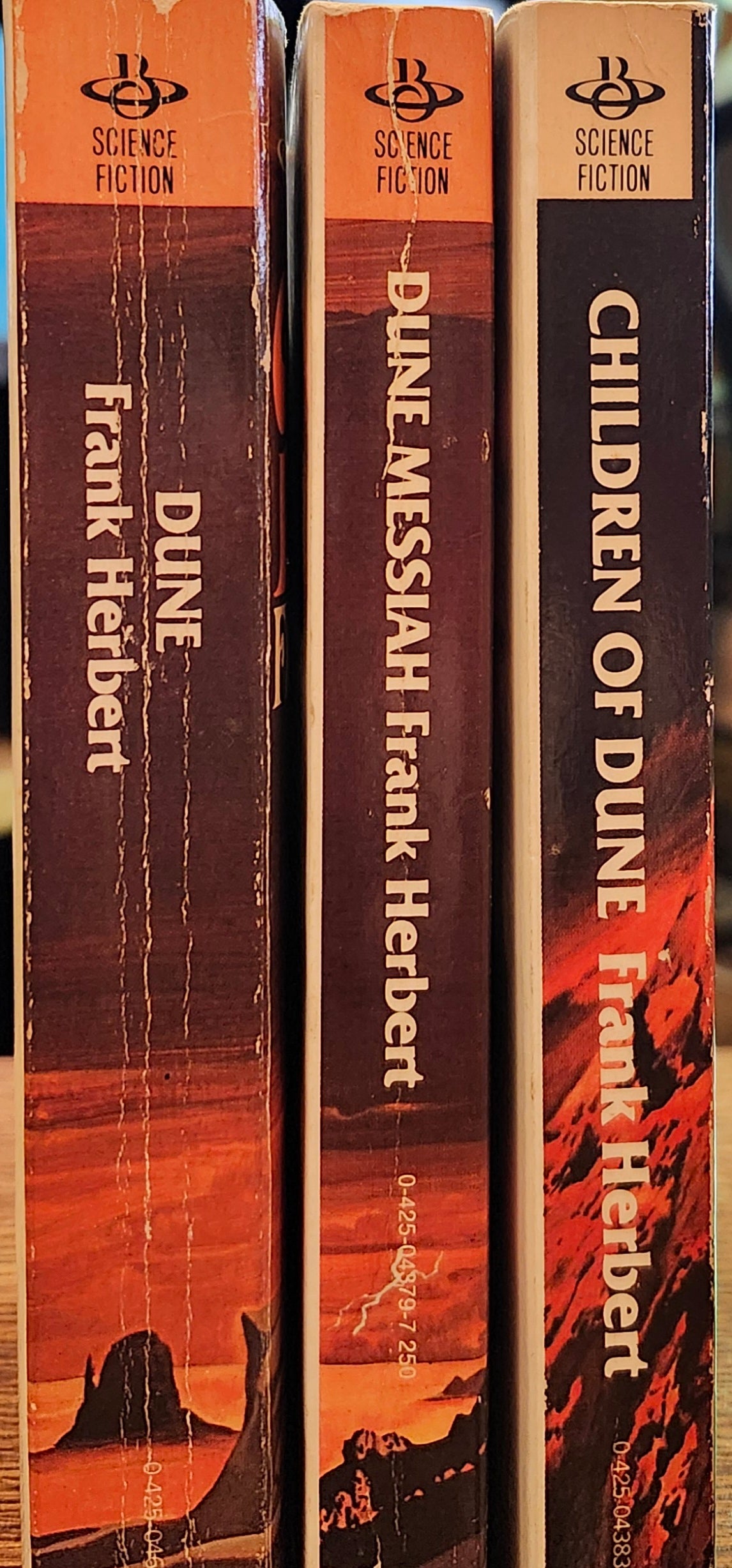 "Dune Trilogy" by Frank Herbert (Original Vintage Berkley paperback set, NO BOX, 1981 printing)