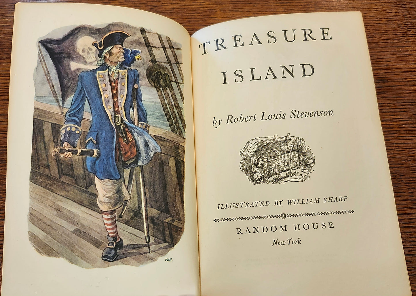 "Treasure Island" by Robert Louis Stevenson (author), William Sharp (illustrator)