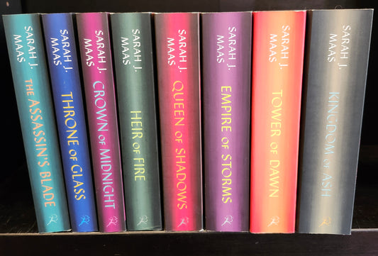"Throne of Glass" series by Sarah J. Maas (Books 1-8, box set w/o box)