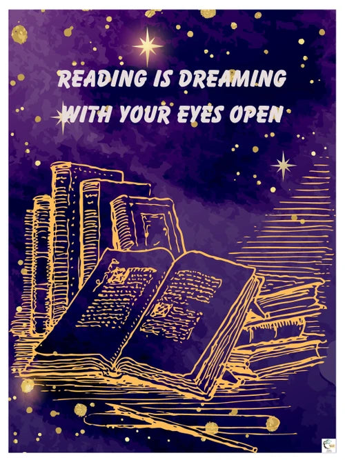"Reading is Dreaming..." 18x24 in. Glossy Poster - Dead Tree Dreams Bookstore