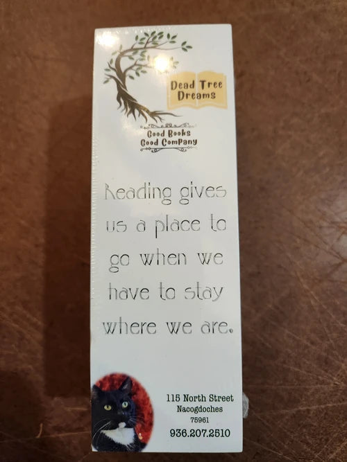 Atticus the Cat's Food and Wellness Fund Bookmark - Dead Tree Dreams Bookstore
