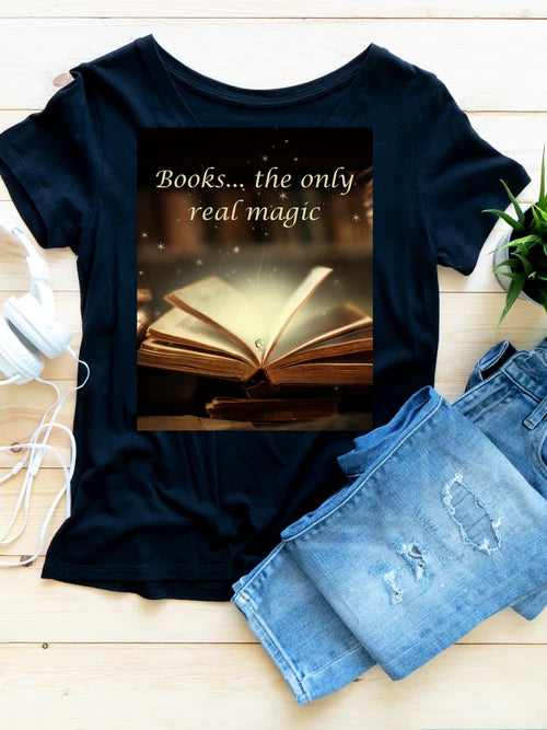 Magic Book T-Shirt - Dead Tree Dreams Bookstore