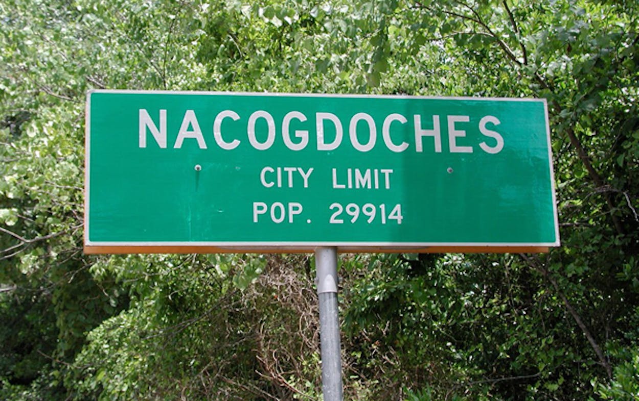 Nacogdoches, Texas City Limits Sign - Dead Tree Dreams